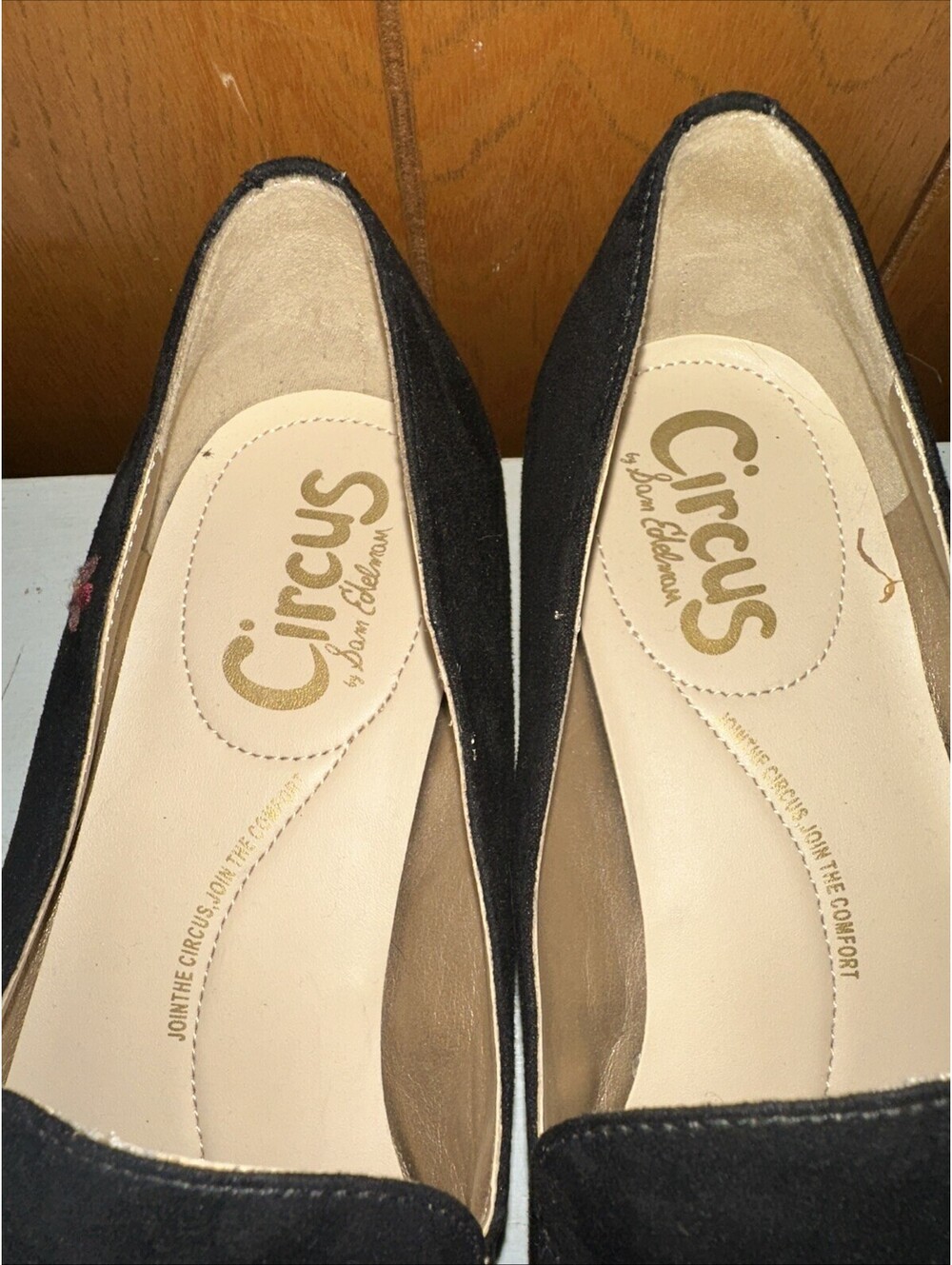 Circus By Sam Edelman Loafers women’s Black Sz 9 Suede Fleur Embroidered Shoes - Picture 3 of 8